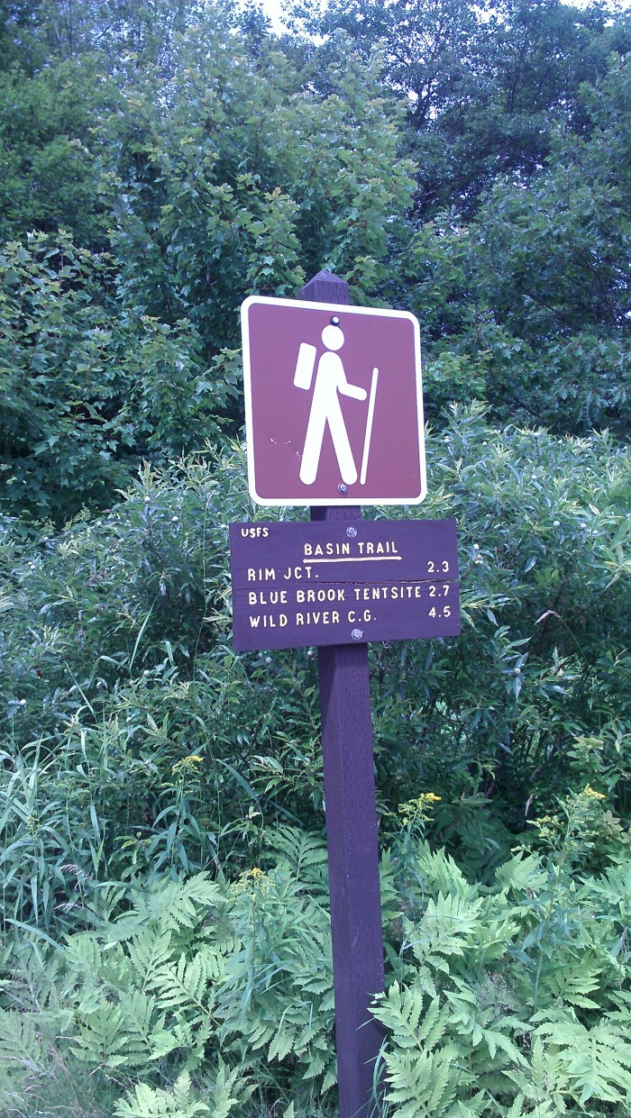 The Basin Trail to Hermit Falls.