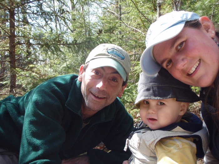 Here we are enjoying the sunshine on Mount Cabot.