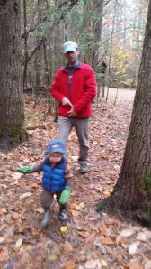 Andrew and Alden hiking.