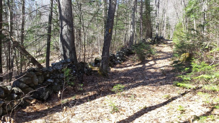 A stonewall marks the property boundary.