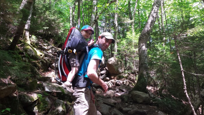 Alden and Andrew hiking.